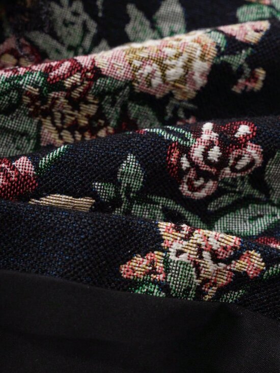 Boho Beauty Women's Casual Long Sleeve Jacquard Woven faux fur trim Jacket - Picture 11 of 11